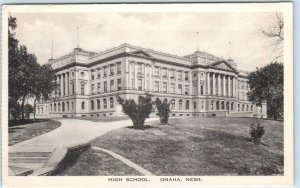 OMAHA, Nebraska  NE    HIGH SCHOOL  Albertype   Postcard