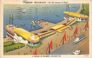 Chicago Illinois Century Of Progress 1934 Postcard Thompson's Restaurant