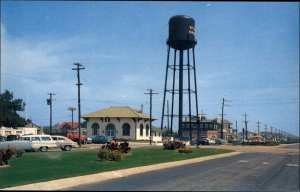 Stone Harbor New Jersey NJ Second Ave Water Works Vintage Postcard