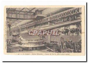 Le Creusot Old Postcard Schneider Factories Canon 320mm lookout has center pivot