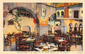 CASTILLA Washington Ave ST. LOUIS, MO Spanish Restaurant c1940s Vintage Postcard