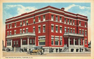 CANTON SOUTH DAKOTA~THE RUDOLPH HOTEL~1920s POSTCARD