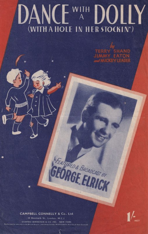 Dance With A Dolly 1940s George Elrick Small Sheet Music