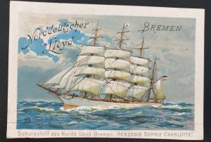 Mint Germany Picture Postcard Schul Ship Herzogin Sophie Charlotte Nordd Lloyd