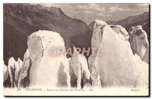 Postcard Old Seracs Chamonix Glacier Bossons