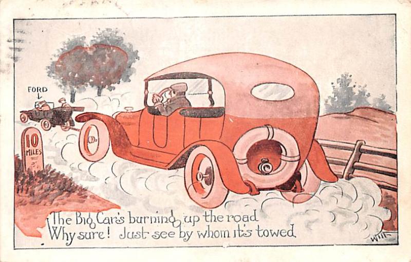 Big Car's burning up the road, Witt 1931