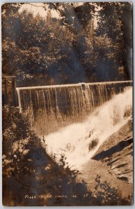 1915 Falls At South Union Maine ME Forest View Real Photo RPPC Posted Postcard