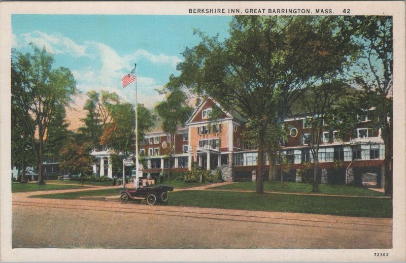 Postcard Berkshire Inn Great Barrington MA