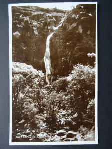 Wales ABERYSTWYTH Waterfalls & River Aber c1940's RP Postcard by Valentine W2395