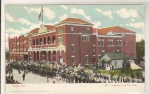 Parade Auditorium City Hall Topeka Kansas 1905 postcard