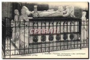 Old Postcard Nantes Tomb of Francis II Duke of Brittany in the cathedral