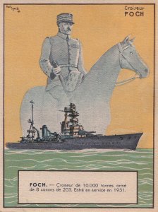 Postcard Ship Croiseur Foch 1931 France