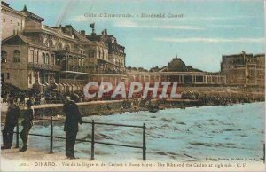 Old Postcard Emerald Coast Dinard View of the dam and casinos at high tide