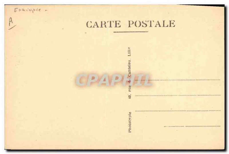 Old Postcard Folklore Music & # 39eglise of castanets and drum sticks