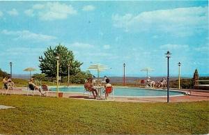 PA, Mount Pocono,  Pennsylvania, Mount Pocono Motel, Pool, Planned Color 25378-B