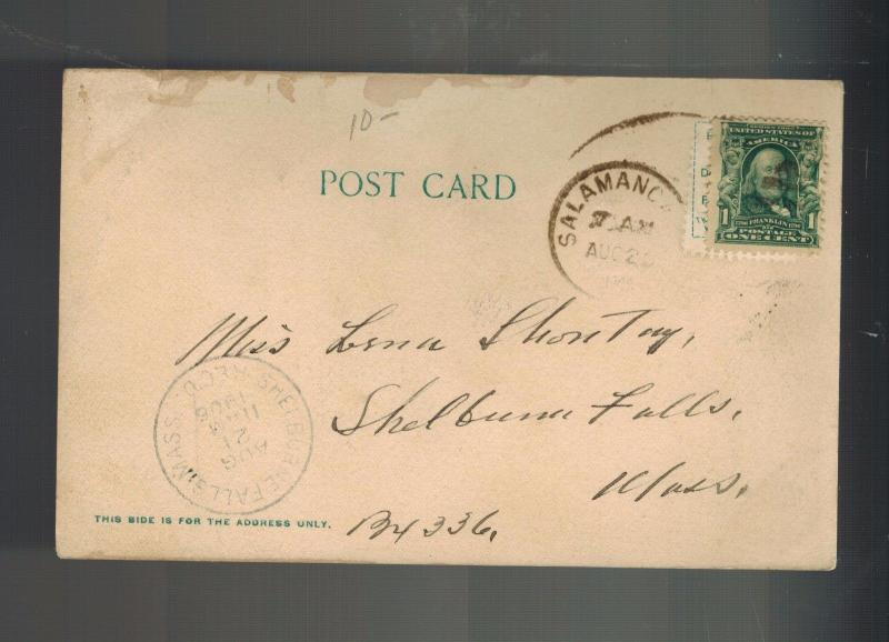 1906 Postcard Cover 2 Native American Indian Seneca Braves Salamanca NY Cover