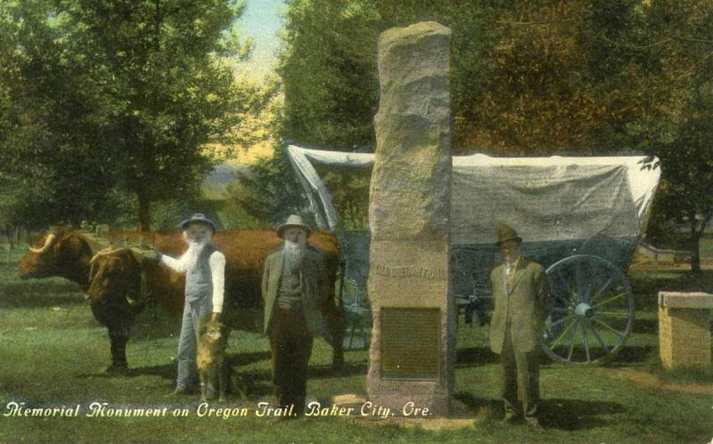 Ezra Meeker - Oregon, Baker City: Memorial Monument on the Oregon Trail