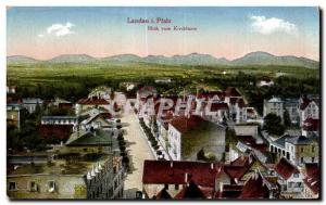 Old Postcard Landau Pfalz i Blick vom Kirchturm