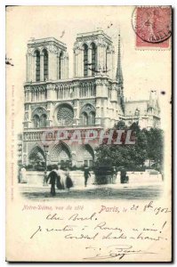 Old Postcard Notre Dame Paris view Approval