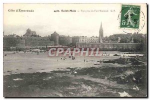 Postcard Old Saint Malo View from the Fort National