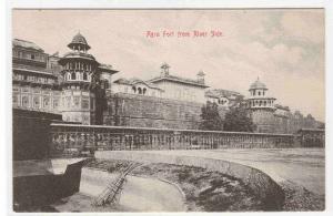 Fort Agra from the River Agra India 1905c postcard