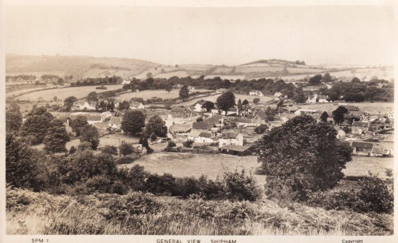 Shipham Somerset Real Photo Aerial Postcard