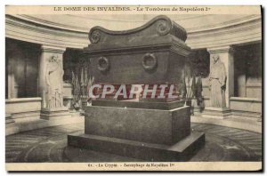 Old Postcard The Dome Invalides Napoleon's Tomb 1 The Sarcophagus crypt of Na...