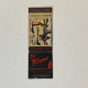 Vtg MATCHBOOK COVER The Flame Restaurant, Columbus, Ohio
