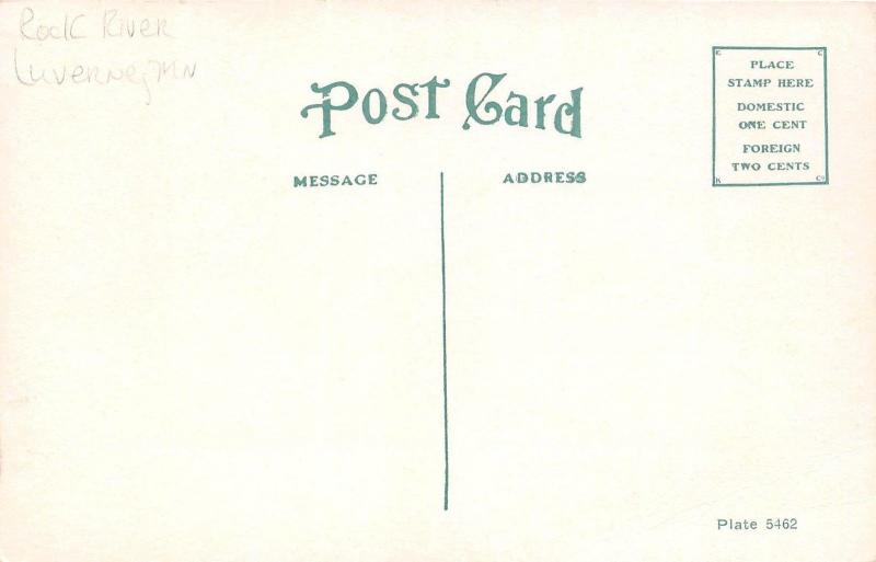D72/ Luverne Minnesota Mn Postcard c1910 Rock River Railroad Transfer Passengers 