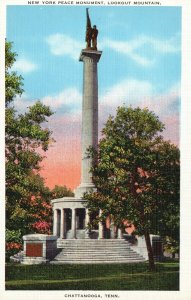 Vintage Postcard 1920's Peace Monument Lookout Mountain Chattanooga Tennessee TN