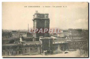 Old Postcard Vincennes Donjon General view