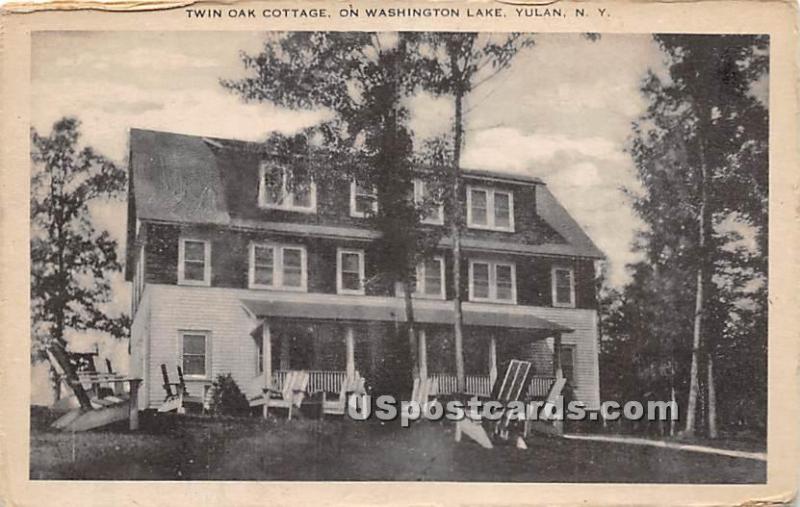 Twin Oak Cottage Yulan Ny 1948 Hippostcard