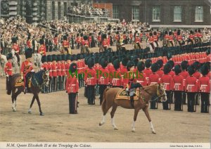 Military Postcard - H.M.Queen Elizabeth II at Trooping The Colour RR18644