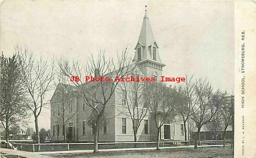 NE, Stromsburg, Nebraska, High School Building Exterior View, Erickson