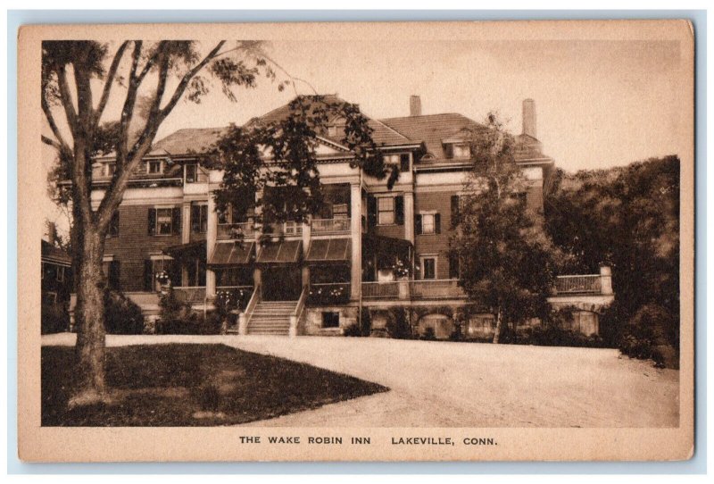 c1940's The Wake Robin Inn Lakeville Connecticut CT Vintage Postcard