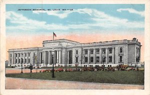 Jefferson Memorial In Forest Park St Louis, Missouri USA View Postcard Backing 
