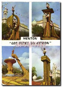 Modern Postcard The Wonderful sites the French Riviera Menton Lemon Gardens d...