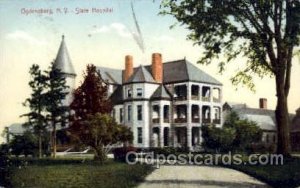 State Hospital, Ogdensburg, NY, USA Medical Hospital 1908 close to perfect co...