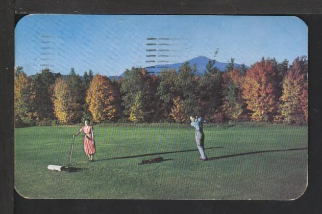 Golf in Autumn Postcard 