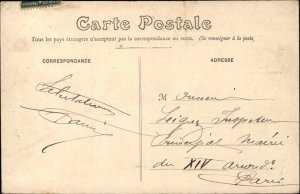 FRANCE AUTO RACING Automobile Renault Biville-sur-Mer c1910 Postcard