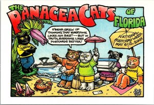 Panacea Cats of Florida By Rick Geary, Cats on the Beach Postcard S67