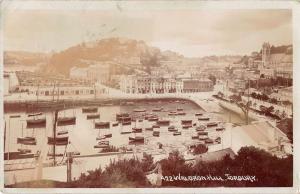 Torquay England Scenic View Harbor Real Photo Postcard J47207