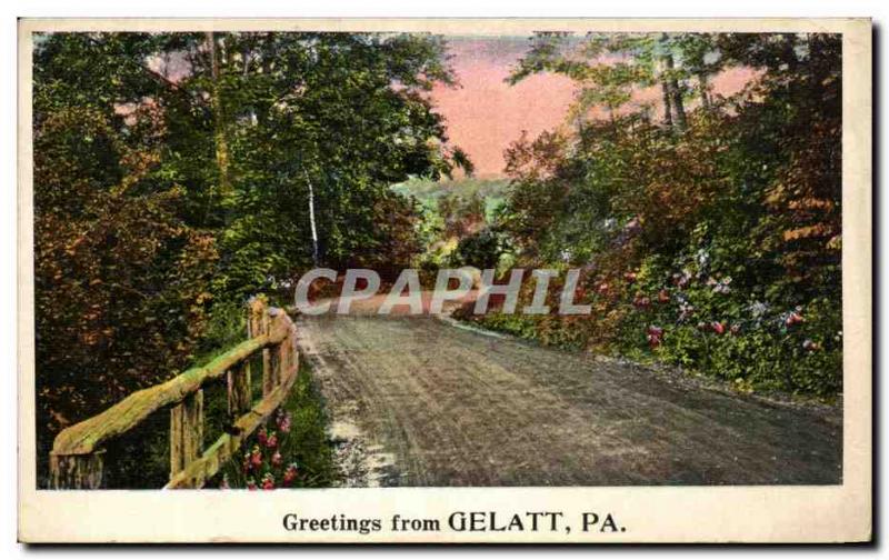 Old Postcard Greetings From Gelatt