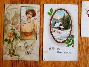 10 Old Embossed Post Cards