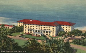 Vintage Postcard Hotel Condado Rest Comfort Pleasure Tennis San Juan Puerto Rico