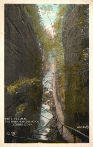 Vintage Postcard Flume Franconia Notch Looking White Mountains New Hampshire NH