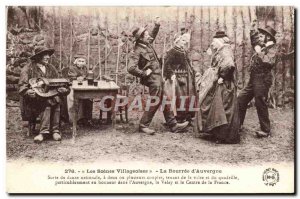 Old Postcard The Bourree D & # 39Auvergne Kind Of A National Dance Two Or Mor...