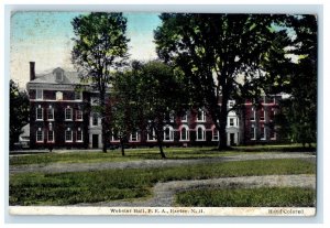 1937 Webster Hall P. E. A. Exeter New Hampshire NH Handcolored Vintage Postcard