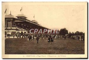 Old Postcard Horse Riding Equestrian Deauville L & # 39hippodrome grandstand