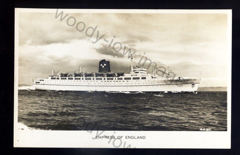 LS2899 - Canadian Pacific Liner - Empress of England - completed 1957 - postcard